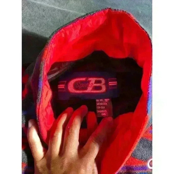 VTG CB Sports Aztec Print 90’s Vest Full Zipper Style Unisex Size Small Gorpcore - Picture 3 of 8